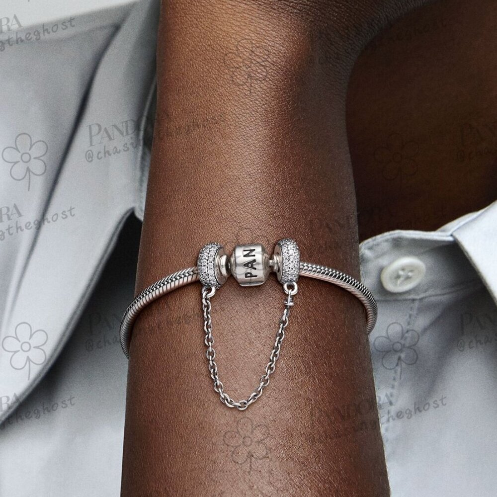 Pandora Sparkling Pavé Safety Chain Charm - Picture 4 of 4